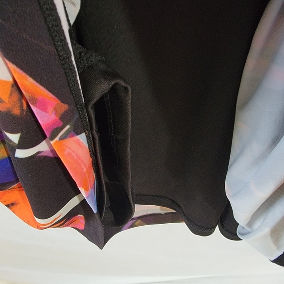 Tahari Multicolored Butterfly Print Side Ruched Sundress Sz 22W Stretchy - Picture 7 of 12